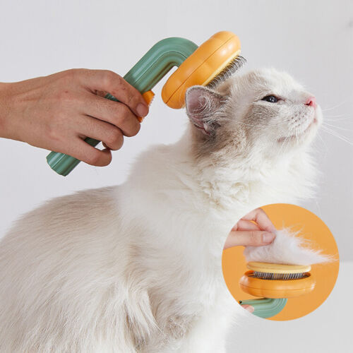 Pumpkin Self-Cleaning Brush — Pain-Free Grooming, Less Mess
