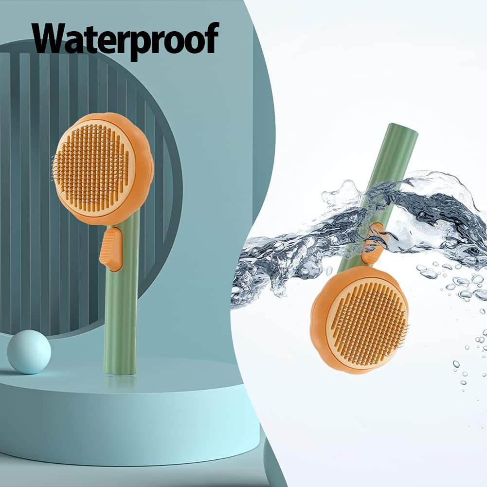 Pumpkin Self-Cleaning Brush — Pain-Free Grooming, Less Mess