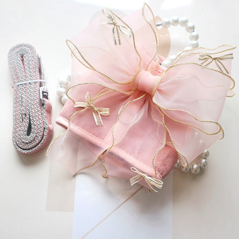 Charming Bow Harness: Secure Walks, Happy Pets