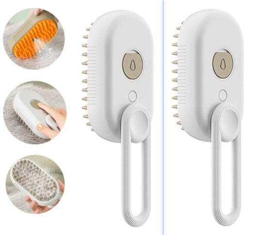 Steam-Spray Brush: Massage, Detangle & Shine Your Pet’s Coat
